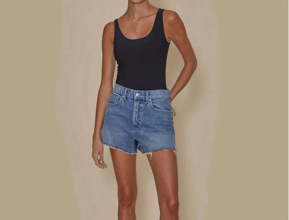 NEW LE JEAN adele shorts in rolling hills denim